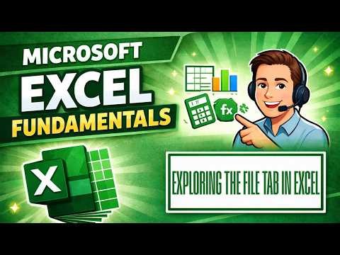 Excel File Tab Explained (Beginner Tutorial) | Microsoft Excel Fundamentals