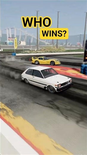 Rolling Start Grudge Match! #beamngdrive #dragrace #crash