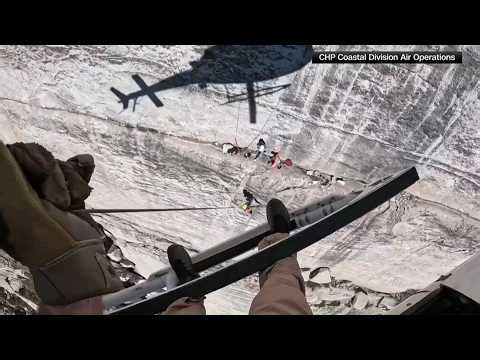Dramatic California helicopter rescue saves injured climber
