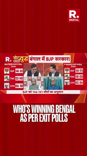 Poochta Hai Bharat: Exit Polls Show Massive NDA Sweep In Bengal | Elections 2026