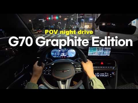 2026 Genesis G70 Graphite Edition 3.3T AWD POV night drive