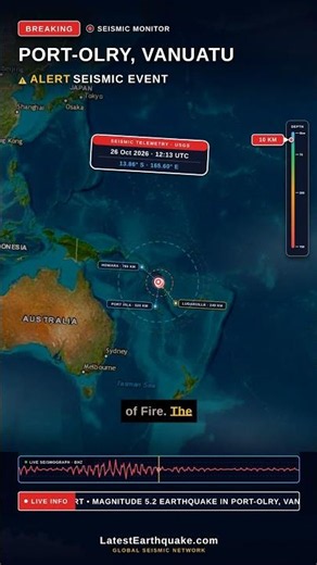 Live Alert: M5.2 — Port-Olry, Vanuatu