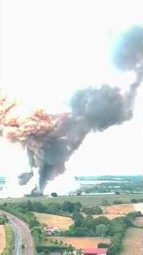 Massive Fertilizer Warehouse Explosion Sends Fireball Soaring Skyward #shorts
