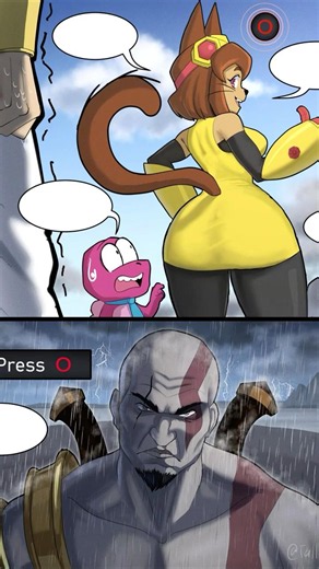 Kit Meets Kratos… BIG Mistake | Gameoverse Comic Dub