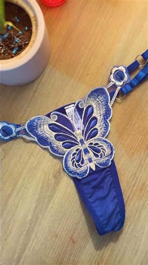 Cute? Yes. Ordinary? Never. - Christina’s Butterfly Embroidery Thong #everydayluxury #femininestyle