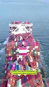 Dozens of containers lost at sea in seconds — and most are never recovered 🌊📦 #Shipping