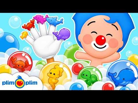 Ocean Animals Finger Family 🦀 Learn Colors & Sea Animals Extended Version | Kids Songs by Plim Plim