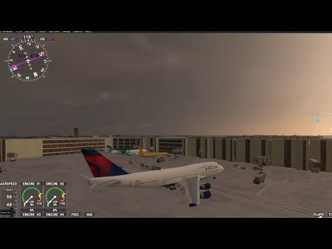 Tampa/orlando flight 747-8I MSFS 2020 stormy rainy 