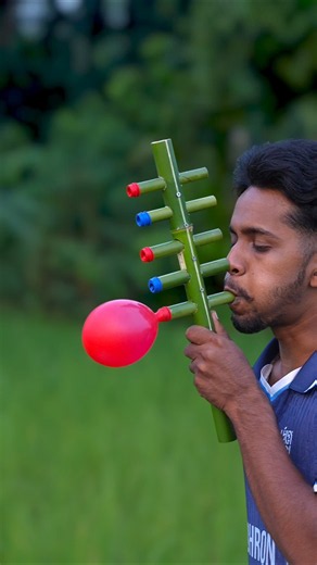Amazing Bamboo Craft with Six Colorful Balloons 🎋🎈