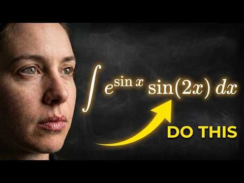 Evaluating tricky definite integrals e^sin(x) sin(2x) using u substitution and trig identities
