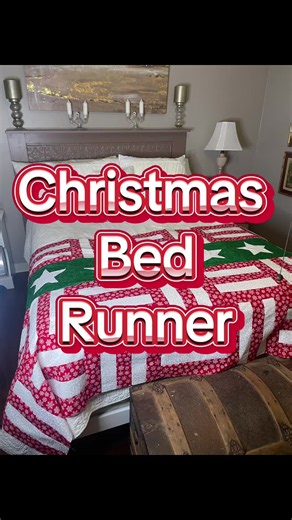 This is our last Christmas in July project. A Christmas bed runner.