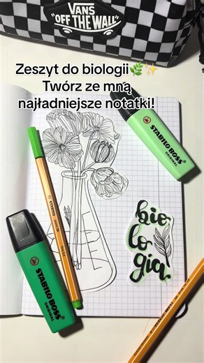 Zeszyt do biologii — estetyczna strona tytułowa i pomysły