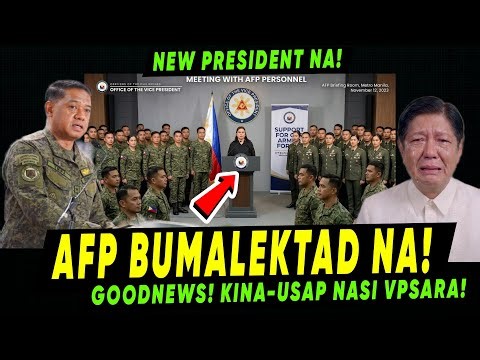 BIG GOODNEWS! AFP EMERGENCY MEETING may MALAKING PA$AB0G kay VPSARA! PALASY0 NAGKAGUL0 BBM vs TAMBA!