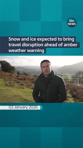 Travel disruption is expected as wintry weather moves southeastwards over parts of England and Wales. Around 2cm of snow could fall in some areas, with up to 5cm on higher ground #itvnews | ITV News