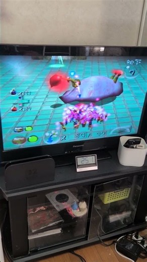 ピクミン2【Pikmin2】スプレー有りで赤青黄白紫90匹でケメクジ（百戦錬磨の穴）を倒す。