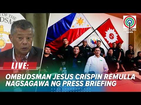 LIVE: Ombudsman Jesus Crispin Remulla holds press briefing | August 7, 2026