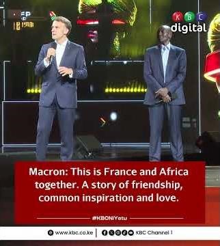 Macron: This is France and Africa together, a story of friendship, common inspiration and love.