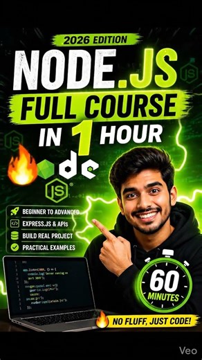 Node.js Full Course for Beginners 🔥 (Complete Guide in 1 Hour)