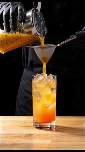 🍍 Pineapple Passion Fruit Mocktail 🍹 | Satisfying ASMR Drink Making #shorts