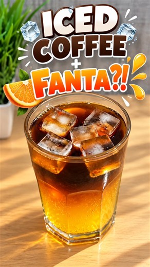 Iced Coffee with Fanta 🍊🧊 | Bumble Coffee #icedcoffee #bumble #coffee