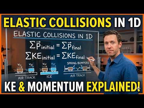 Lecture 52 | Elastic Collisions in 1D | Kinetic Energy & Momentum