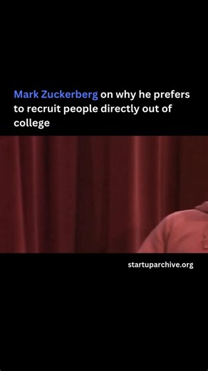Startup Archive on Instagram: "In this interview from 2005, a 21-year-old Mark Zuckerberg is asked what he looks for in a new hire. There’s two things, he says. “Number one is raw intelligence. You can hire someone who has been doing software engineering for 10 years, and if they’ve been doing it for 10 years, that’s probably what they’ll be doing for the rest of their life. That’s cool — there are some things that that person can do and they’re definitely useful in an organization and can do a 