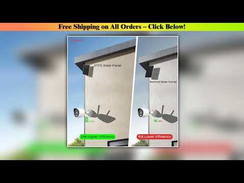 Waterproof Solar Panel with Type-C Charging Cable for Eufy 3/3C/S3/E30/E40/E42 Reolink Argus