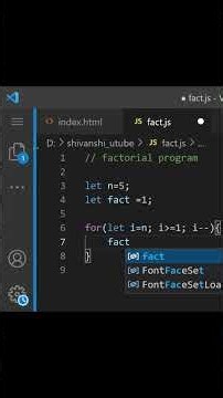 Factorial Program in JavaScript | Easy Coding Interview Question #javascript #shorts