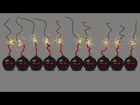 10 Bomb Fuses Burning! 💣 60 Second Countdown Timer