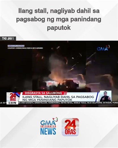 Ilang stall, nagliyab dahil sa pagsabog ng mga panindang paputok | 24 Oras