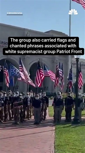 Masked men with Confederate flags march through DC