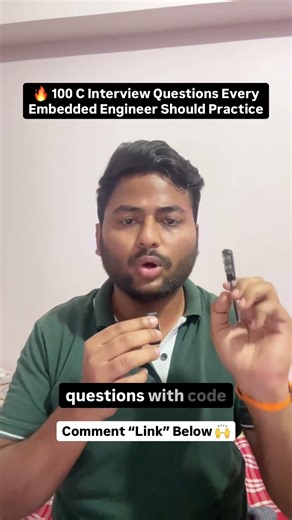 🔥 100 C Interview Questions Every Embedded Engineer Should Practice