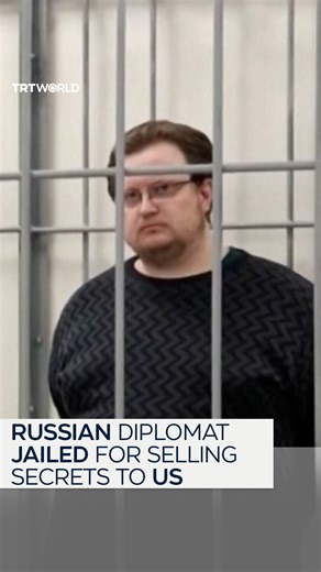 TRT World on Instagram: "A Moscow court sentenced a former Russian diplomat to 12 years in a maximum-security penal colony for selling secrets to US intelligence while posted in the US. Russian state news agency TASS published video showing Arseniy Konovalov being detained by the Federal Security Service (FSB) in March 2024."