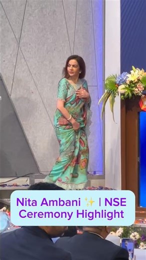 Nita Ambani ✨ | NSE Ceremony Highlight | Enterprise, Inclusion & India’s Growth Story