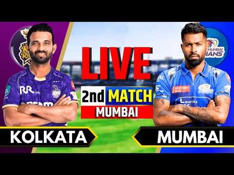 LIVE: MI vs KKR, IPL 2026 2nd Match Live Score | Mumbai vs Kolkata Live | Live Cricket Match Today