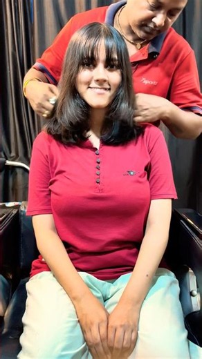 Beautiful French Bangs & Shoulder-Length Layer Haircut ✂️😍