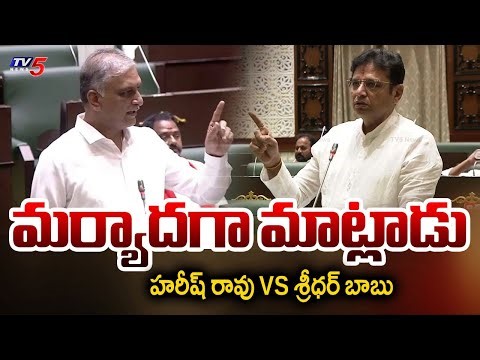 నువ్వు కూర్చో..| Minister Sridhar Babu KEY Comments on BRS MLA Harish Rao at Telangana Session | TV5