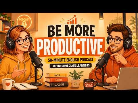 How to Become More Productive | 50-Minute English Podcast for Intermediate Learners