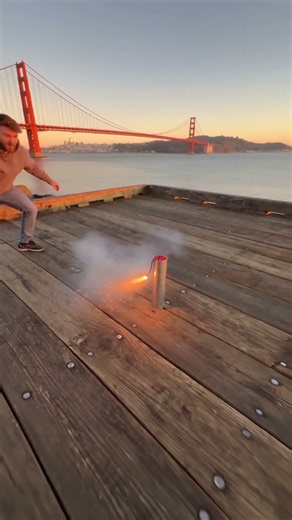 Insane Firework Over The Golden Gate Bridge! 🎆🌉