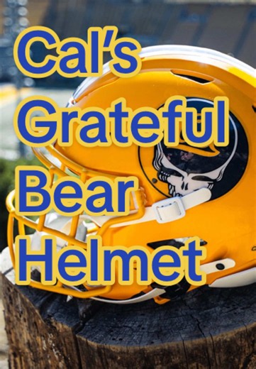 Cal's Grateful Bear Helmet - Grateful Dead-inspired College Football Helmet