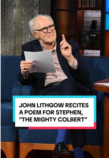 John Lithgow recites a special poem for Stephen,