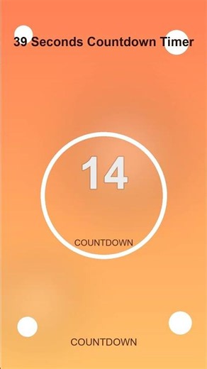 39 Second Timer | Quick Countdown