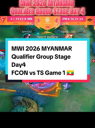 MWI 2026 MYANMAR Qualifier Group Stage Day4 FCON vs TS Game 1 🇲🇲🇲🇲🇲🇲#MLBBALLSTAR #MLBBTidalFishing