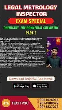 🔥 Legal Metrology Inspector | Kerala PSC | Environmental Chemistry Part 2