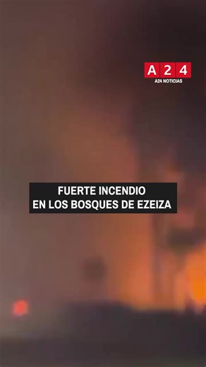 Fuerte Incendio en los Bosques de Ezeiza