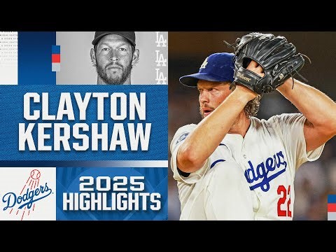 Highlights from Clayton Kershaw’s final MLB season 👏 (Won 2025 World Series with Dodgers)
