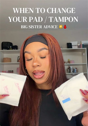 when should you change your pad … BIG SISTA ADVICE #periods #tampon #girls #bigsister #pads @The Honey Pot Company @Tampax US