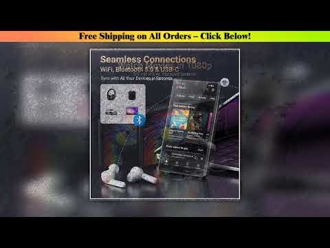 Built-in 128GB storage, running Android 13 operating system, MP3/MP4 player with Bluetooth and