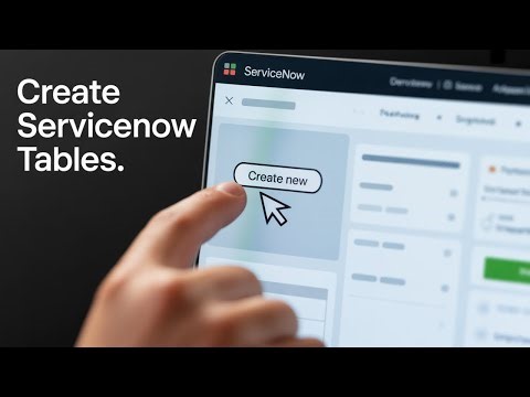 How to Create Table and Columns in Servicenow