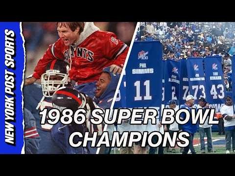 Giants honor legendary 1986 Super Bowl Champions at halftime 🏆
